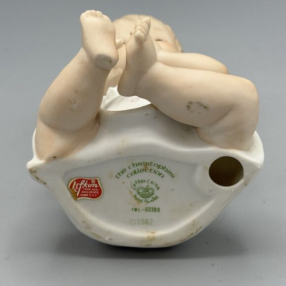 1982 Piano Baby Boy The Christopher Collection Lefton China 03269 Handpainted 6" - Picture 6 of 7